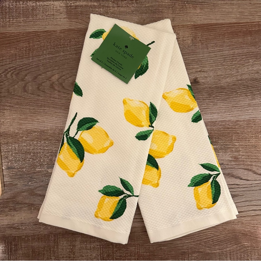 Kate Spade New York 2PCK Kitchen Towels,  Make A Lemonade